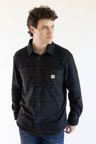 Carhartt Petoskey Loose Long Sleeve Shirt for Men in Carbon Plaid | 107829-CRH-CARBONPLAID
