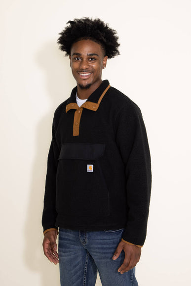 Carhartt Relaxed Fit Fleece Pullover for Men in Black