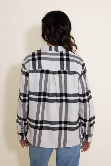 Carhartt Rugged Flex Button Up Flannel Plaid Shirt for Women in Black and White