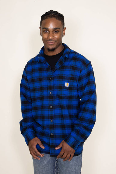 Carhartt Rugged Flex Flannel Plaid Shirt for Men in Blue/Black