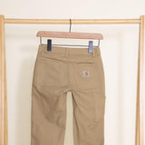 Carhartt Youth Rugged Flex Loose Fit Utility Boot-Cut Work Pants for Boys in Dark Khaki.
