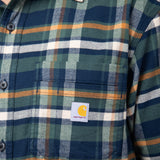 Carhartt Rugged Flex Midweight Flannel Shirt for Men in Navy