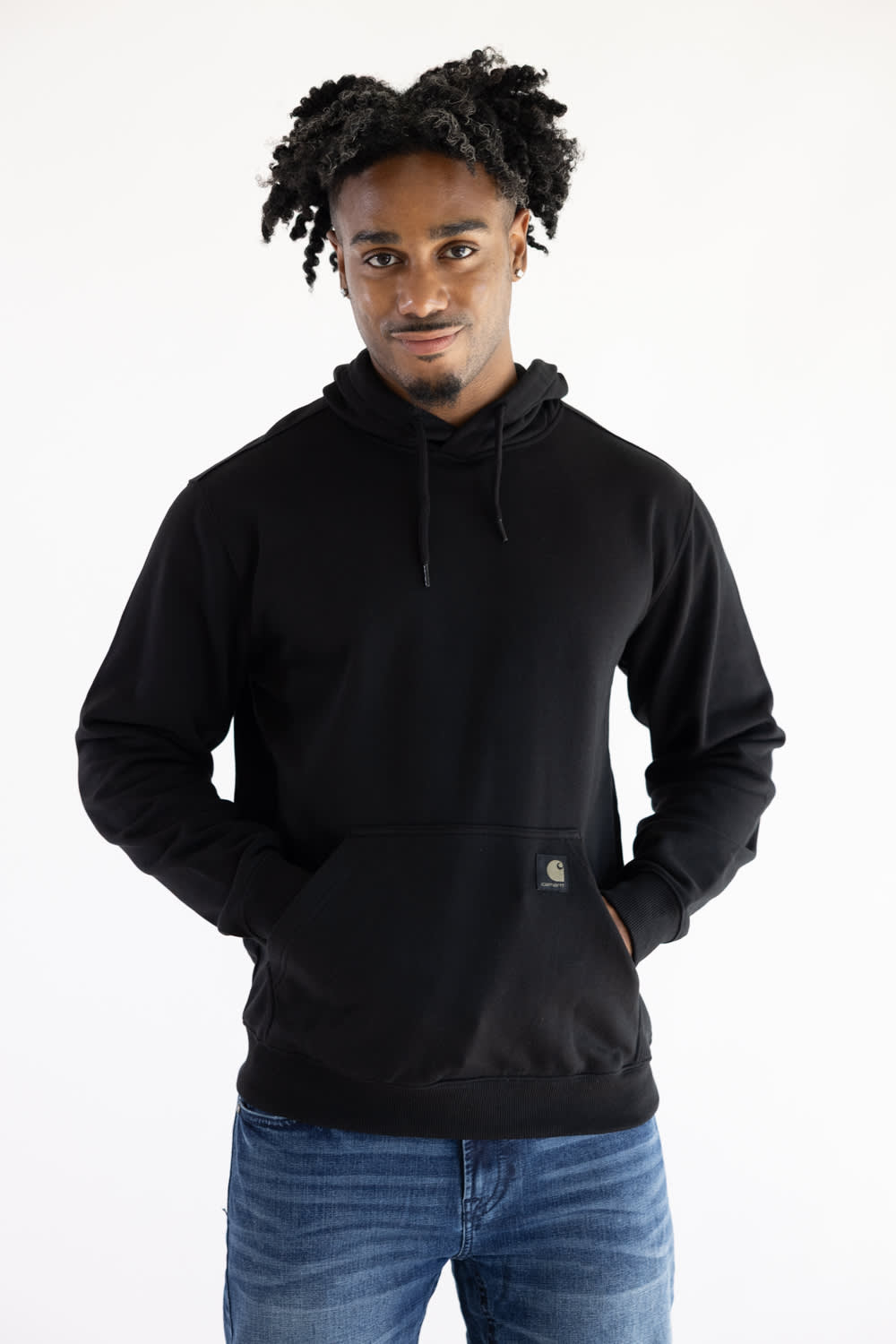 Carhartt Sawyer Camo Hoodie for Men in Black | 107461-N04-BLACK