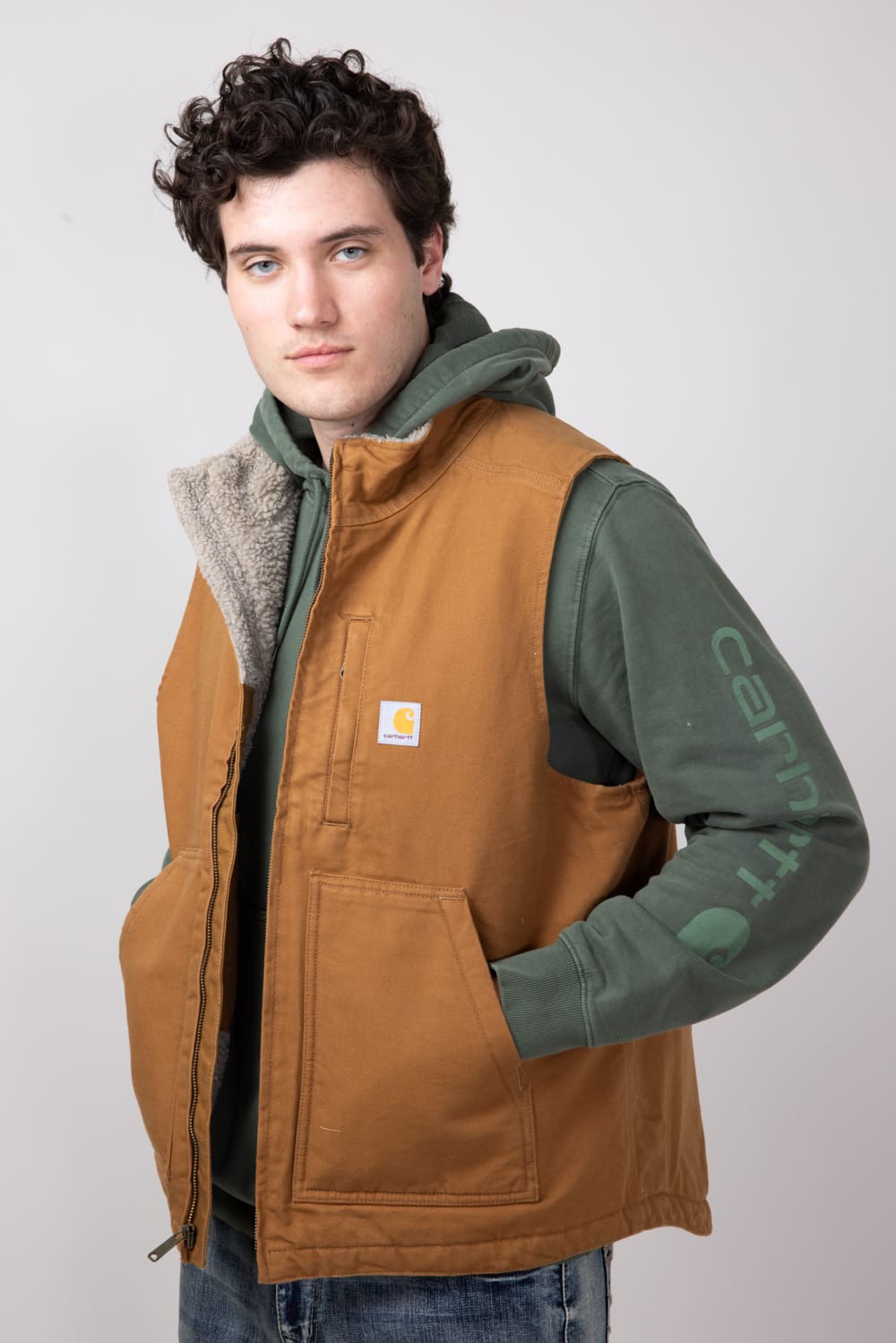 Carhartt Sherpa Insulated Vest for Men in Brown