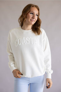 Coastal Fleece Sweatshirt for Women in White