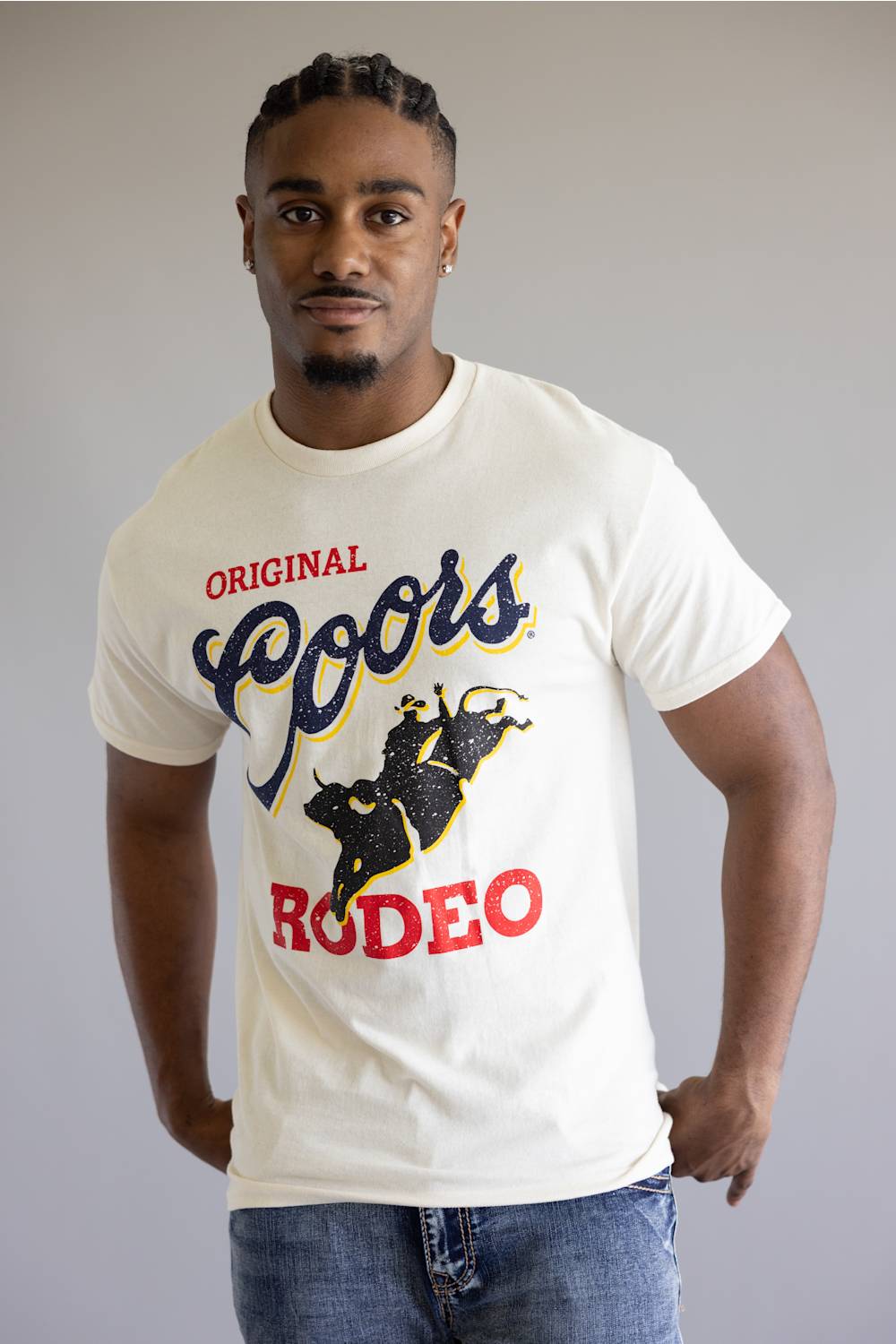 Coors Bronco T-Shirt for Men in Natural