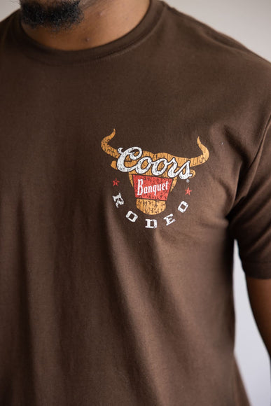 Coors Rodeo Steer Head T-Shirt for Men in Brown