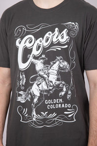 Coors Saddle Rodeo T-Shirt for Men in Grey