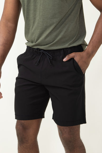 Copper & Oak Tech Pull On Shorts for Men in Black