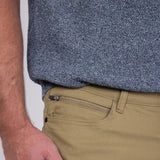 Copper & Oak Faille 5 Pocket Pants for Men in Khaki