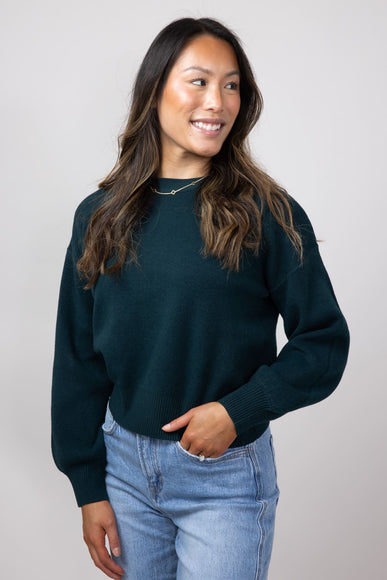Crewneck Sweater for Women in Dark Green