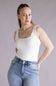 Final Touch Double Layer Tank Top for Women in White