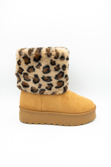 Top Guy Denmark Platform Booties for Women in Leopard