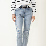 Eunina Super High Rise Boyfriend Jeans for Women 