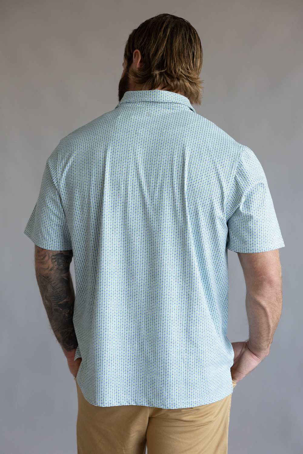 1897 Legends Geo Polo for Men in Olive Blue