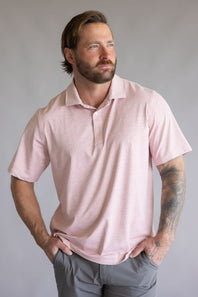 1897 Legends Geo Polo for Men in Tan Coral