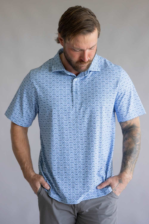 1897 Legends Golf Clubs Polo for Men in Blue | FGM212-BLUE