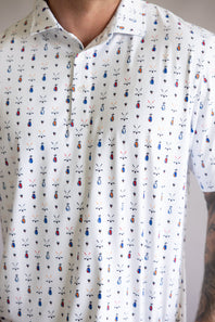 1897 Legends Golf Print Polo for Men in White