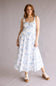 Bow & Floral Maxi Dress for Women in White