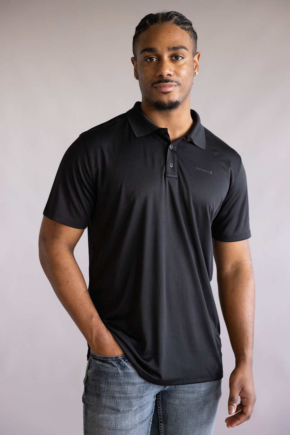Carhartt Force Sun Defender Polo for Men in Black