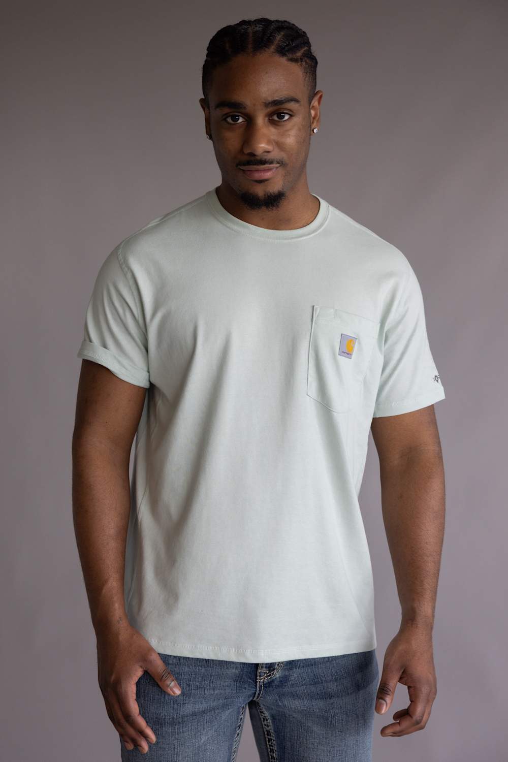 Carhartt Force Pocket T-Shirt for Men in Smoked Teal