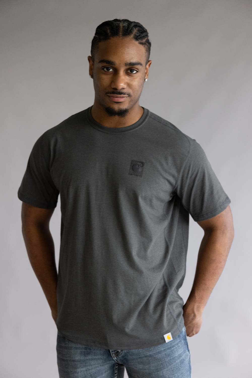 Carhartt Force Logo T-Shirt for Men in Carbon Heather