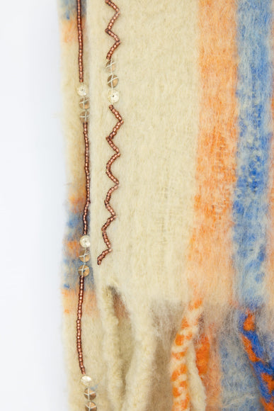 Free People Highland Plaid Skinny Scarf for Women in Ivory Combo