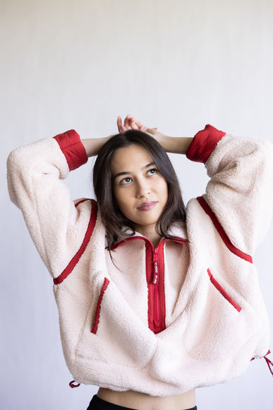 FP Movement Mountain ½ Zip Fleece for Women in Ballet Pink
