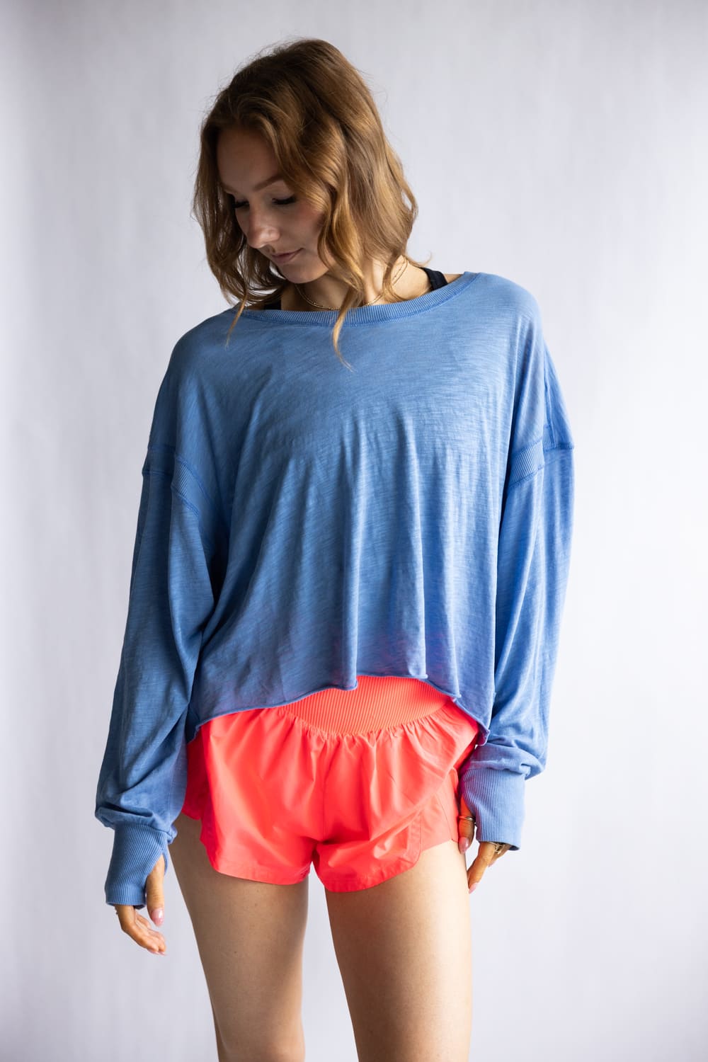  FP Movement My Time Layer Tee for Women in Light Cobalt 