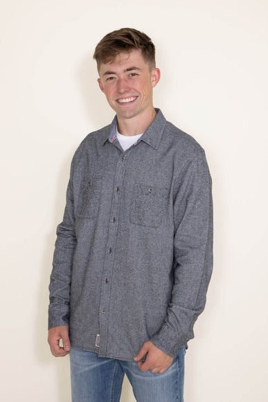 Flag & Anthem Haysville Heather Solid Flannel for Men in Charcoal