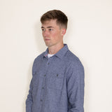 Flag & Anthem Haysville Heather Solid Flannel for Men in Navy