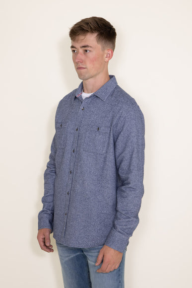 Flag & Anthem Haysville Heather Solid Flannel for Men in Navy