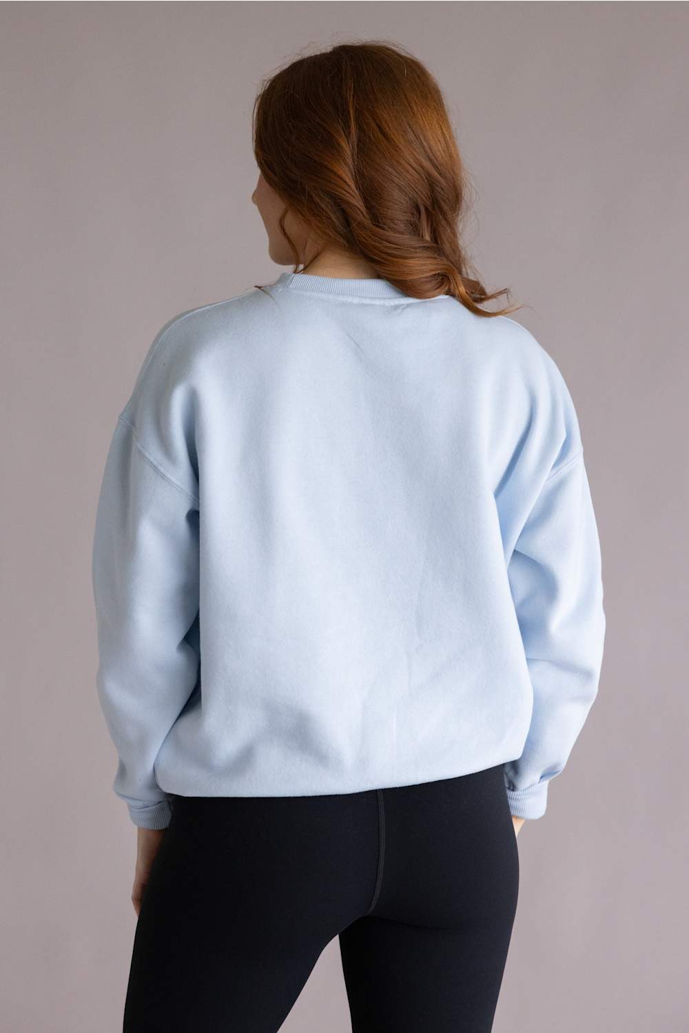 Fleece Crewneck for Women in Baby Blue