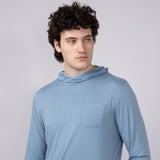 Free Fly Bamboo Lightweight Hoodie for Men in Blue Fog