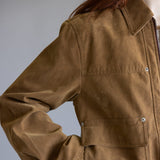 Free People We The Free Blair Vegan Suede Jacket for Women in Caramel Cafe