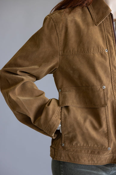 Free People We The Free Blair Vegan Suede Jacket for Women in Caramel Cafe
