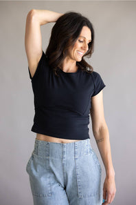Free People We The Free Protagonist Top for Women in Black