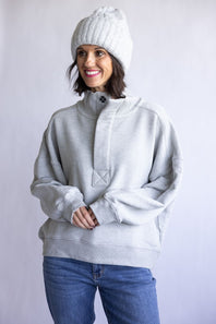 Free People We The Free Timeless Pullover for Women in Heather Grey