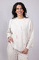 1897 Active Candy Cane Embroidered Fleece Sweatshirt for Women in Beige