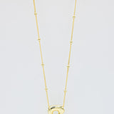 Gold Bubble Letter Initial “B” Necklace