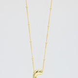 Gold Bubble Letter Initial “C” Necklace