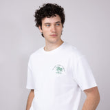 Green Palm Tree T-Shirt for Men in Off White