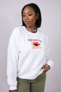 Stars Hollow Embroidered Sweatshirt for Women in Cream