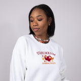 Stars Hollow Embroidered Sweatshirt for Women in Cream