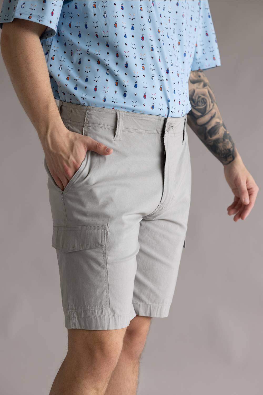 Hallstatt 10 Cargo Shorts for Men in Ultimate Grey