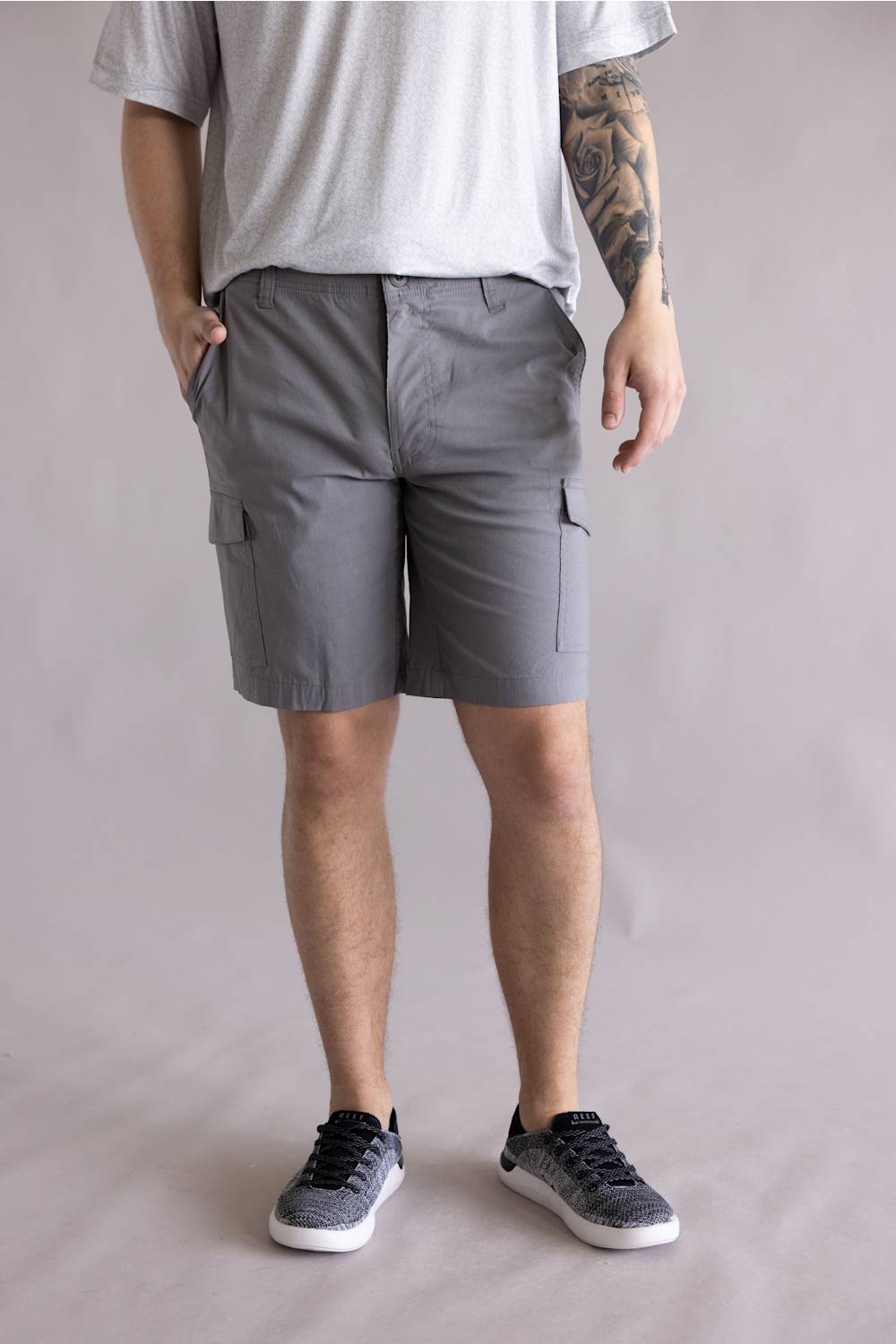 Hallstatt 10" Cargo Shorts for Men in Grey