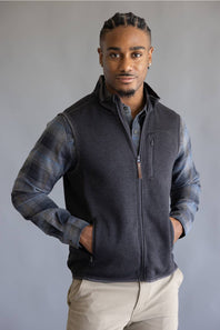 Hallstatt Sweater Vest for Men in Charcoal