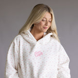 Happy Camp3r Garden Confetti Puff Series Hoodie for Women in White