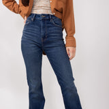 Hidden High Rise Flare Jeans for Women in Dark Wash