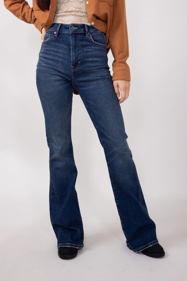Hidden High Rise Flare Jeans for Women in Dark Wash